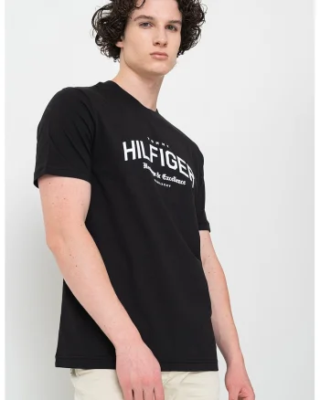 Tricou de bumbac cu imprimeu logo, Alb/Negru