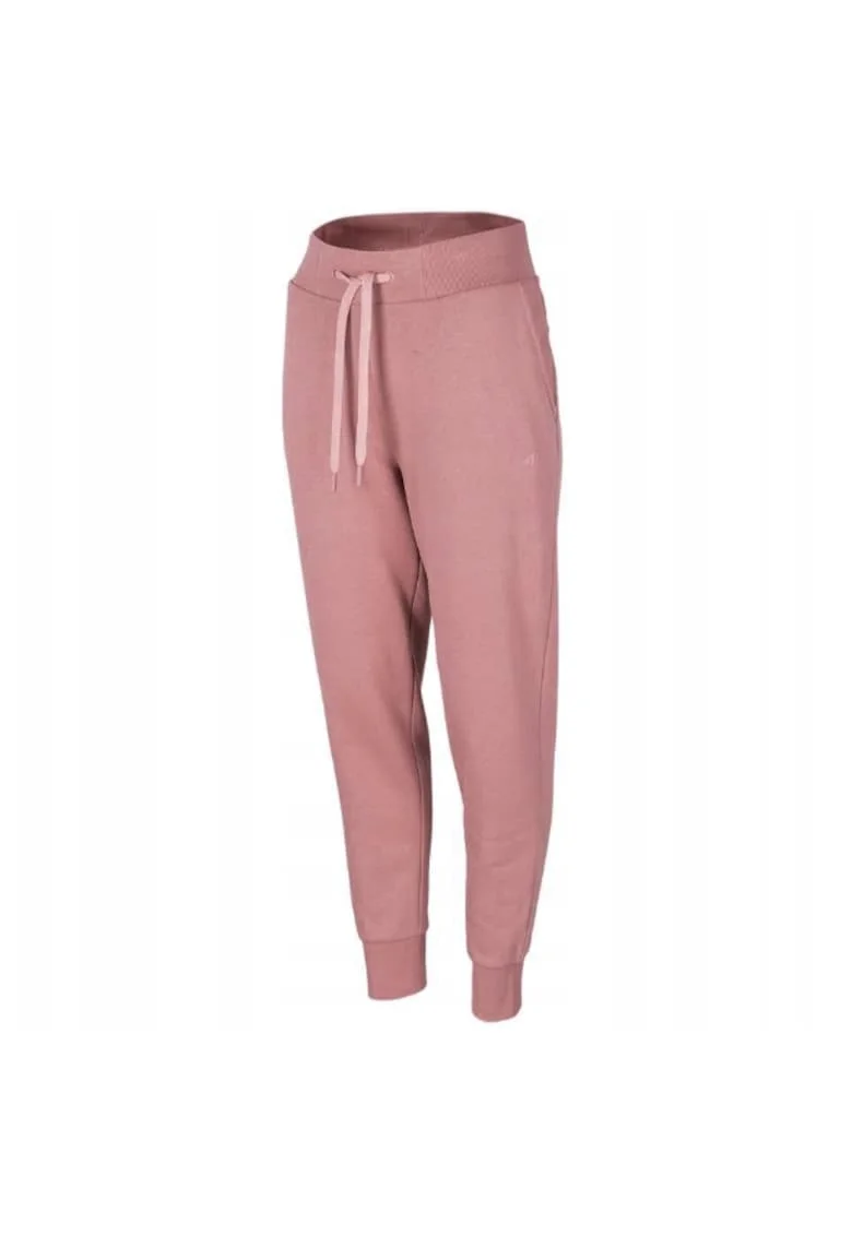 Pantaloni sport dama,  H4Z22 SPDD351 56S, Bumbac/Poliester, Roz deschis, Roz