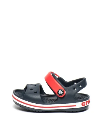 Sandale relaxed fit cu velcro, Negru/Rosu, Rosu/Negru