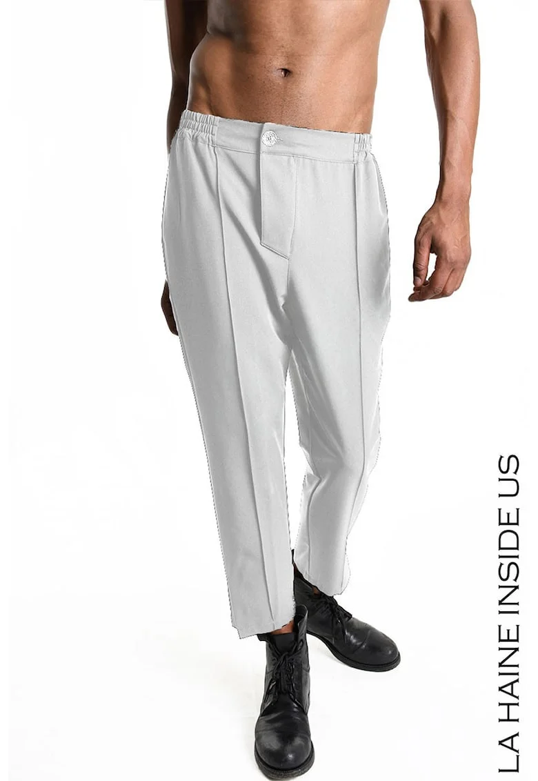 ,Pantaloni regular fit cu elastic în talie LH2