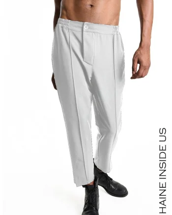 ,Pantaloni regular fit cu elastic în talie LH2