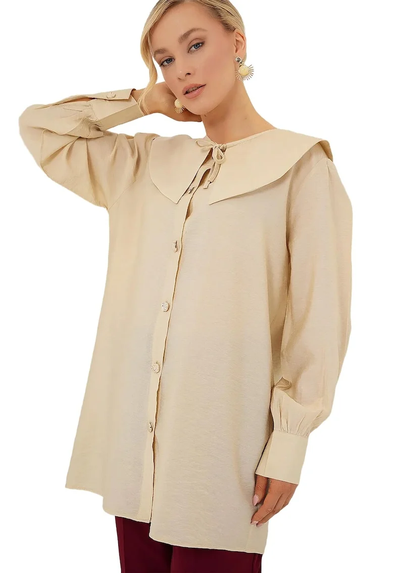 Camasa dama,  Viscoza/Nylon, Bej