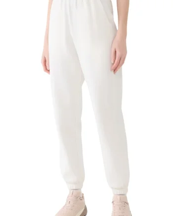 Pantaloni dama 4F, model CAS F1013, bumbac 80%, alb murdar, cu mansete elastice, 2 buzunare laterale