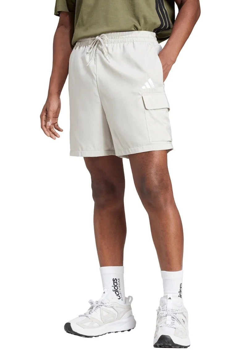 Pantaloni scurti barbati,  Essentials, JD1828, albi, poliester
