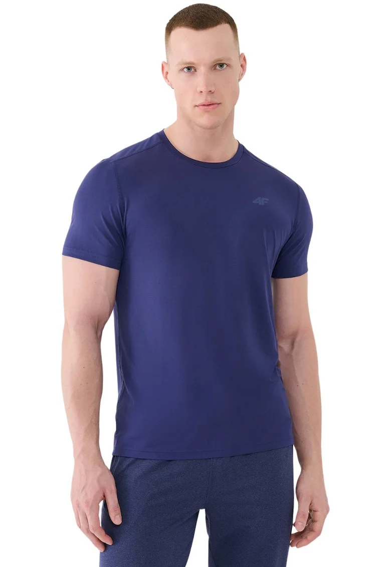 Tricou barbati  bleumarin inchis, material elastic, poliester