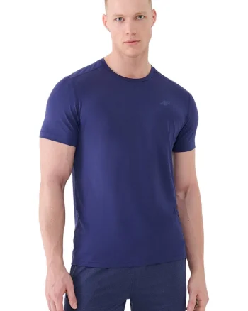 Tricou barbati  bleumarin inchis, material elastic, poliester