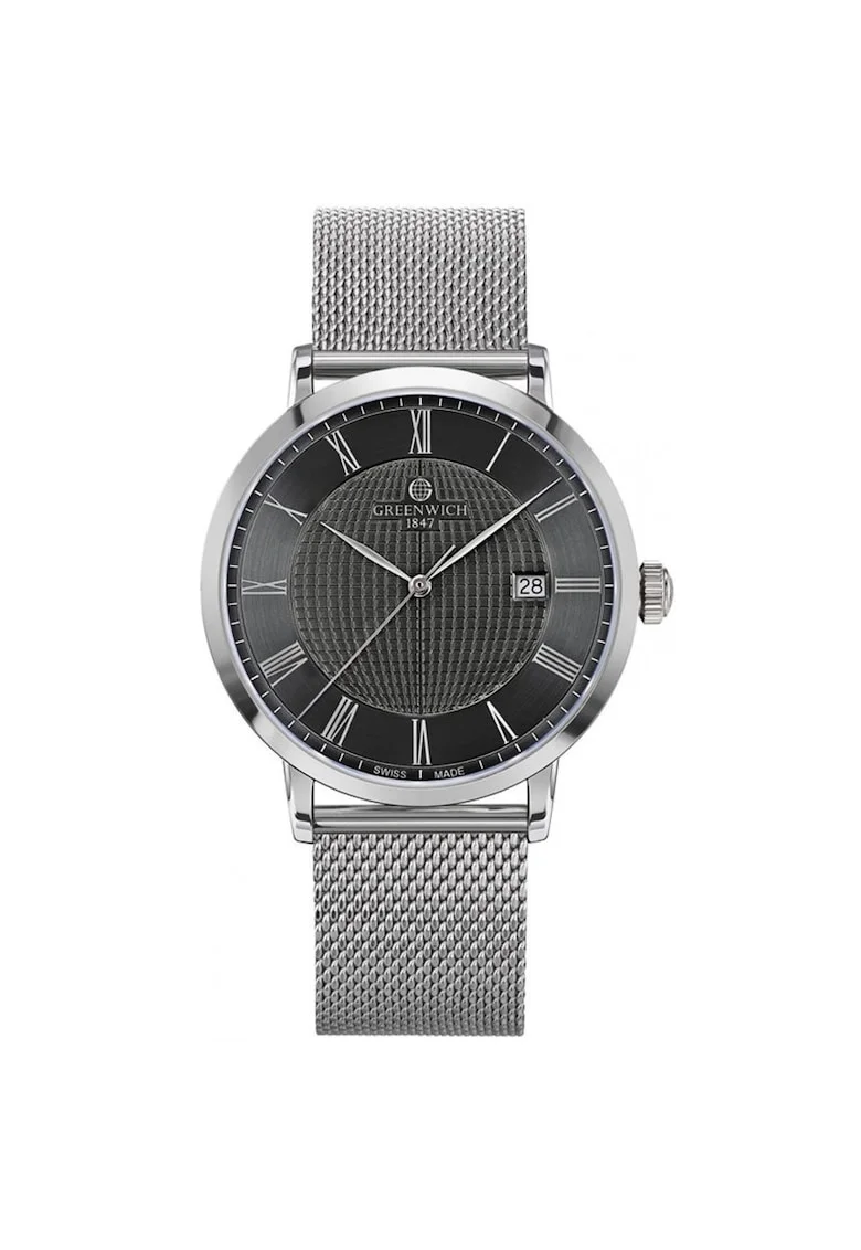 Ceas Barbati,  Ravenna GWQS011236 argintiu, Negru