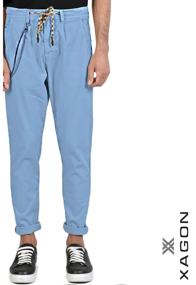 ,Pantaloni coulisse regular fit, Albastru