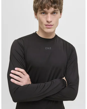 Bluza slim fit uni, Negru