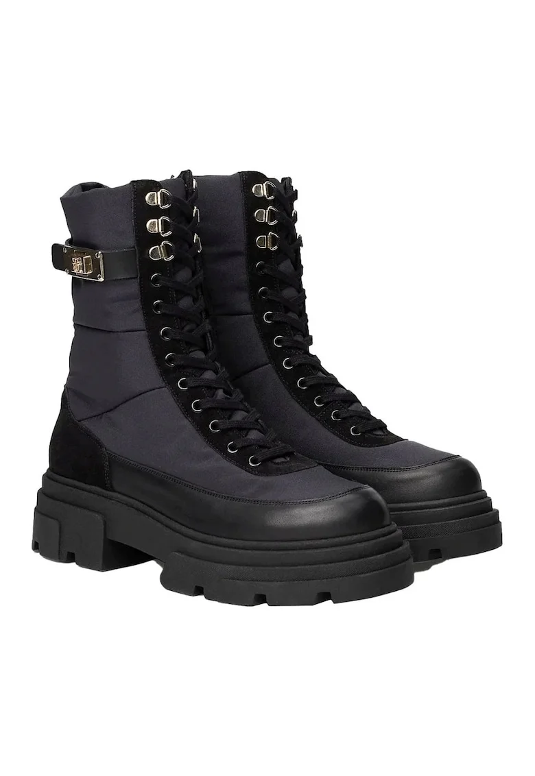 Ghete dama  casual, piele naturala, negru,