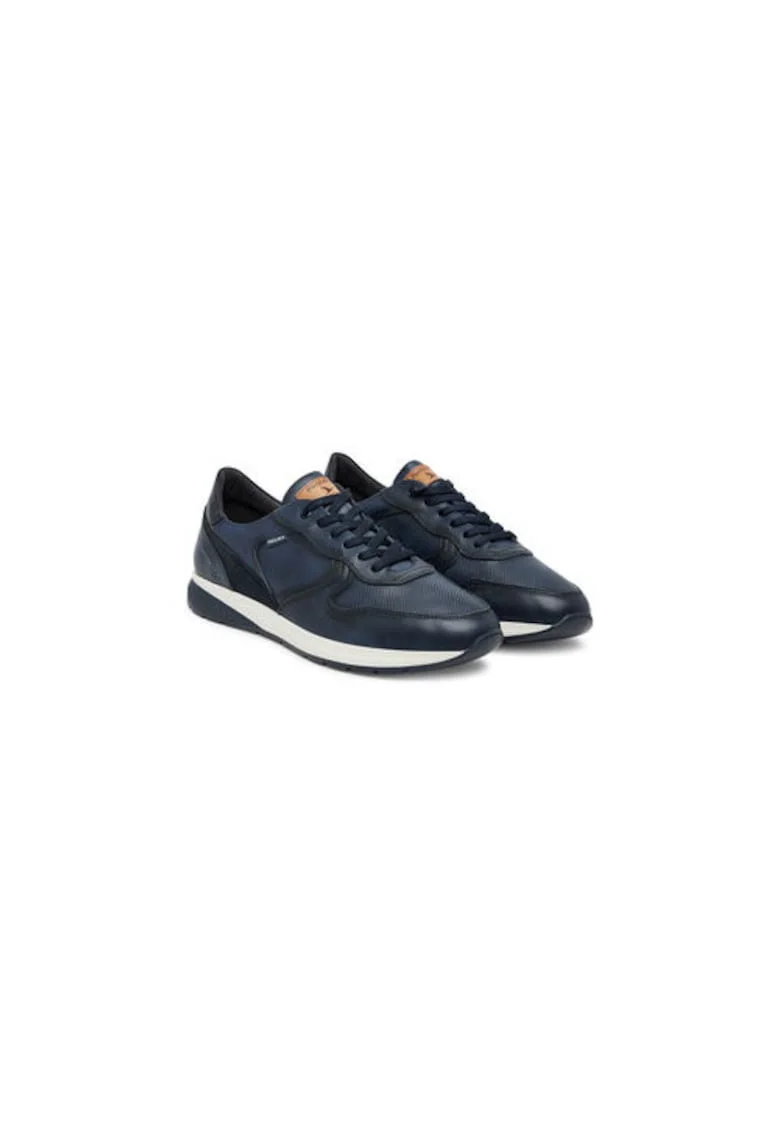 Pantofi sport pentru barbati,  piele naturala, bleumarin