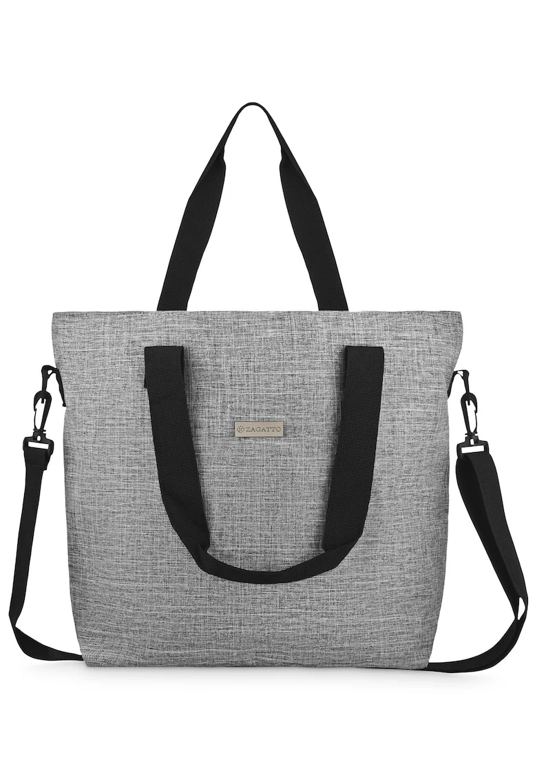Geanta dama umar, Gri, Shopper, Dimensiuni 43x34x17 cm, ZG741