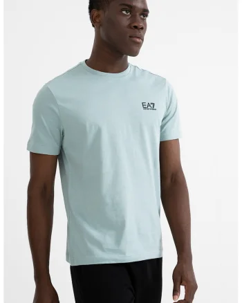Tricou cu model uni Gircollo, Verde menta