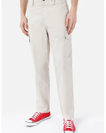 Pantaloni cargo cu talie medie, Gri deschis