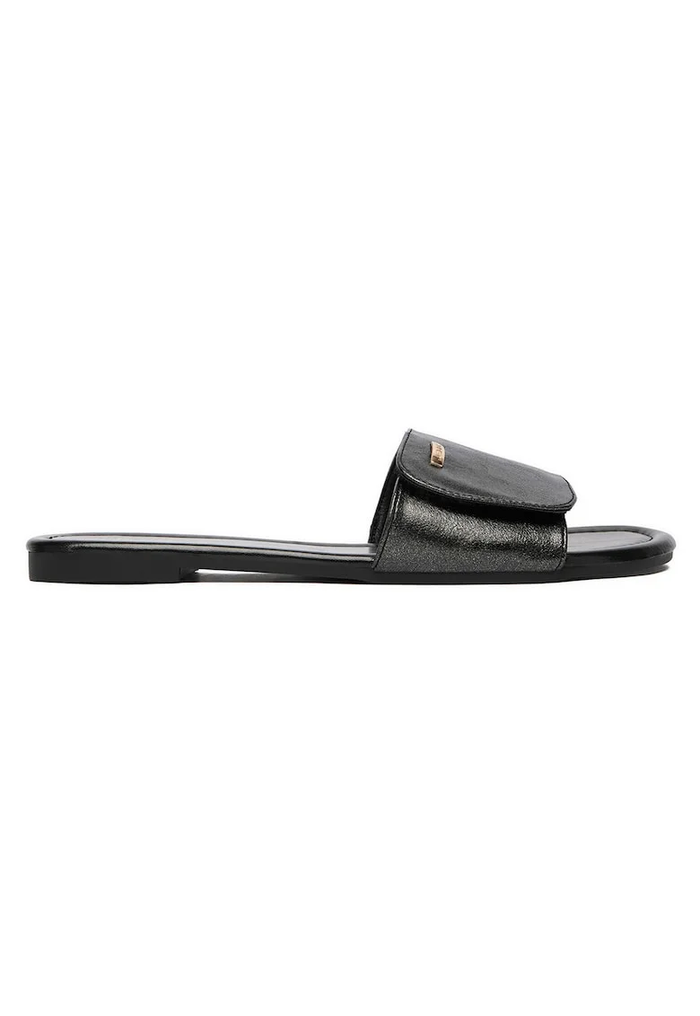 Papuci dama  sintetic, Negru