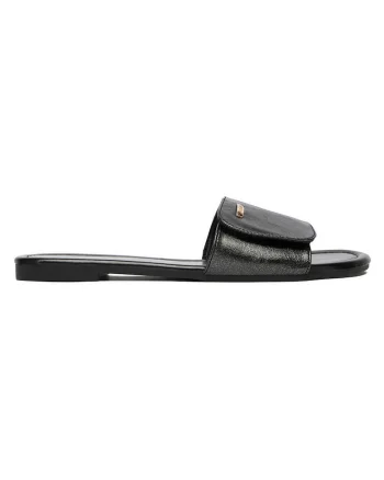Papuci dama  sintetic, Negru