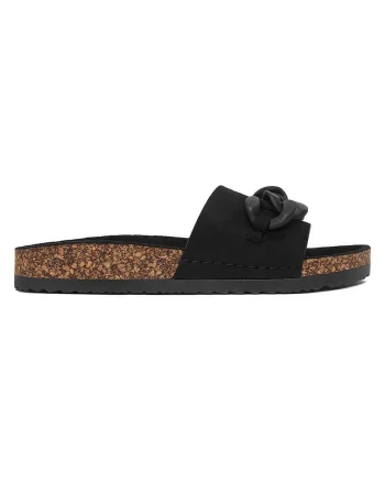Papuci dama  negri textil, Negru