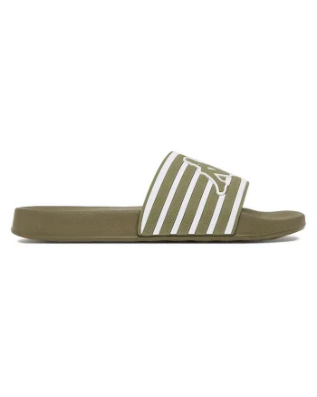 Papuci barbati  kaki, material sintetic, design sportiv, Kaki