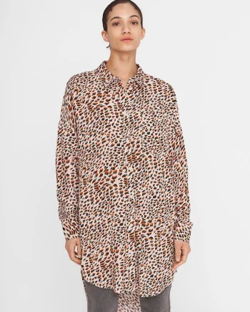 Camasa lunga cu animal print Fiona