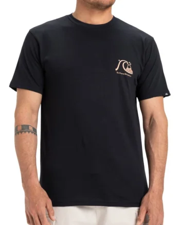 Tricou barbati  guler rotund, negru, bumbac, Negru