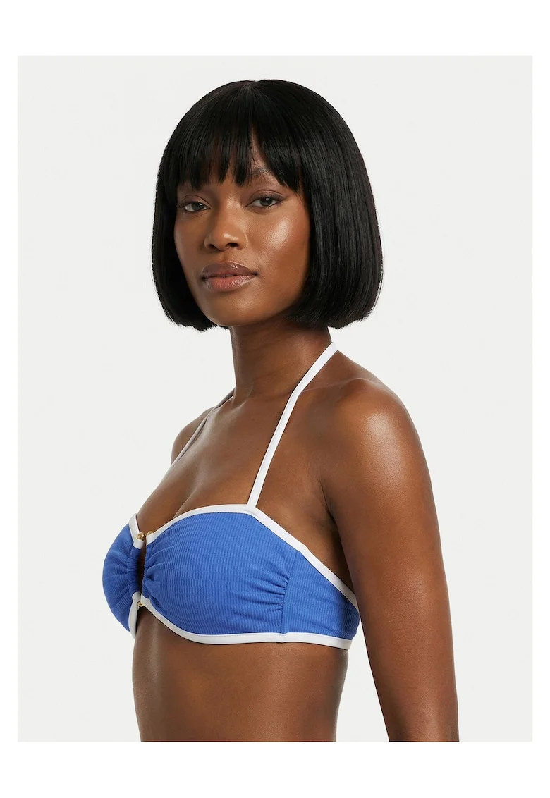 Top de bikini dama,  albastru, 75% nailon, 25% elastan,