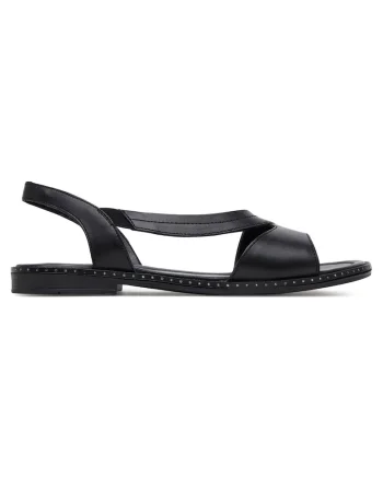 Sandale dama,  piele naturala, negru, material interior sintetic