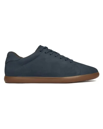 Tenisi barbati  piele naturala, bleumarin, varf rotund, Bleumarin