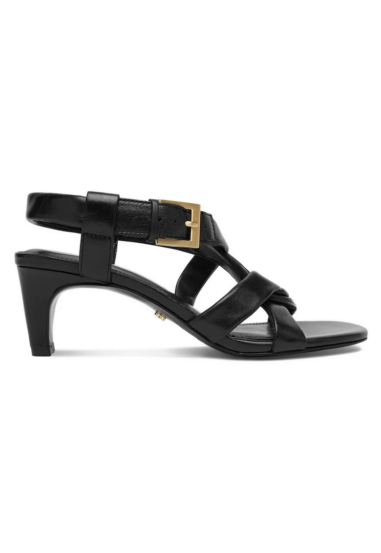 Sandale dama  piele naturala, negru, Negru