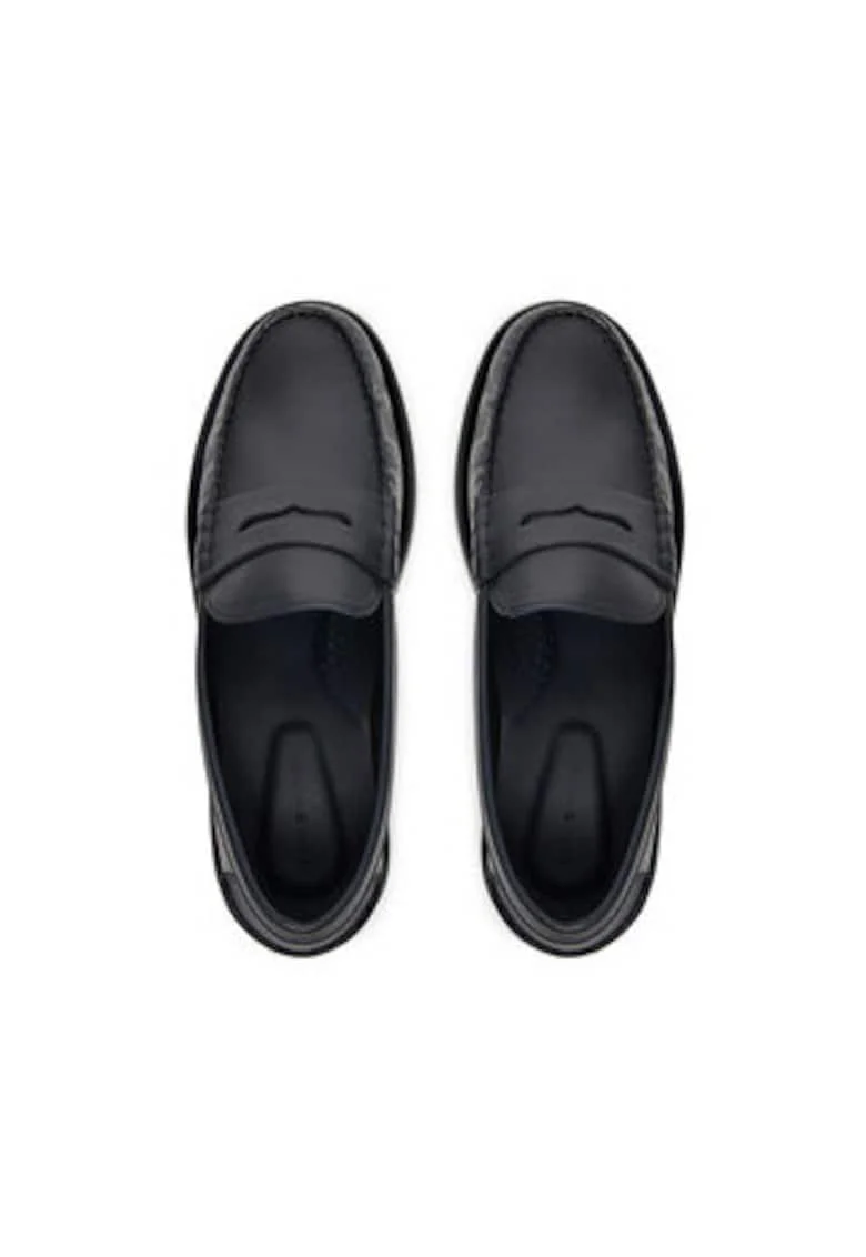 Mocasini barbati,  305552891, piele naturala, negru