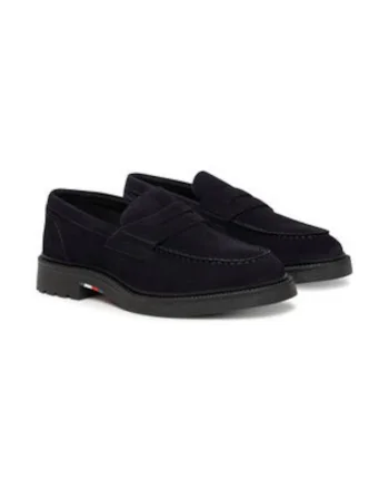Mocasini barbatesti,  305552785, piele naturala, bleumarin, Negru
