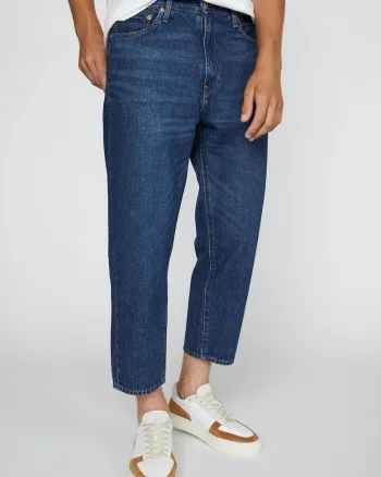 Blugi conici crop Stay Loose,
