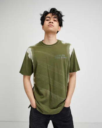 Tricou din bumbac cu model tie-dye,
