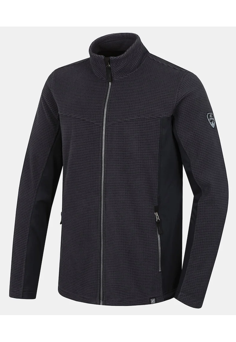 Bluza de trening cu guler mediu si fermoar,