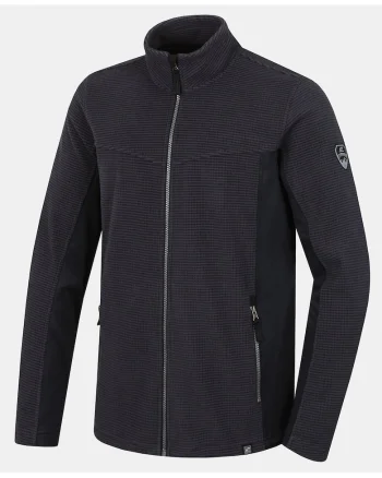 Bluza de trening cu guler mediu si fermoar,
