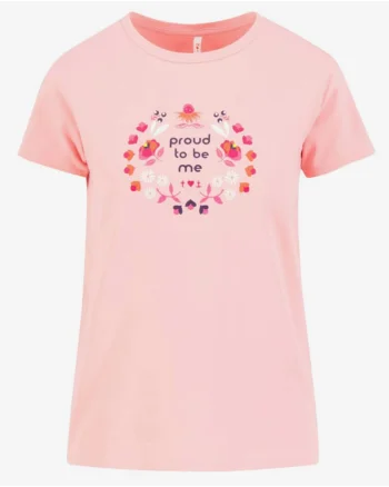 Tricou din amestec de bumbac organic cu imprimeu pe piept