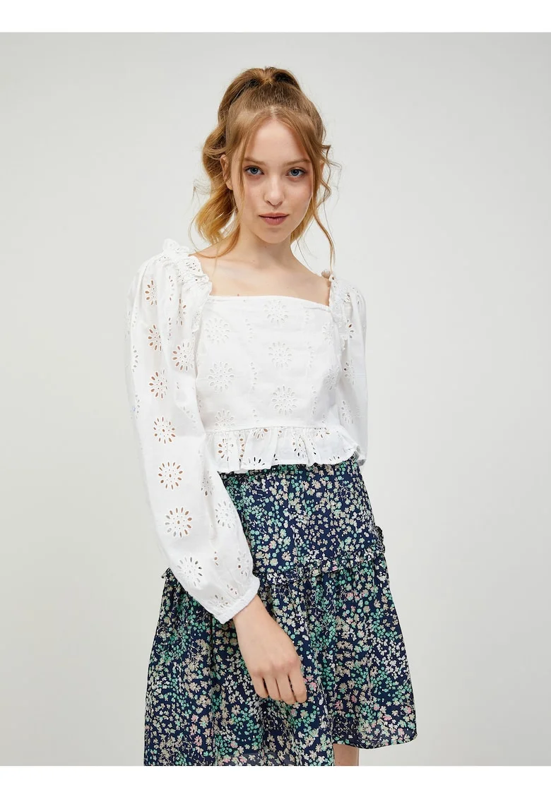 Bluza crop cu maneci bufante Naima,