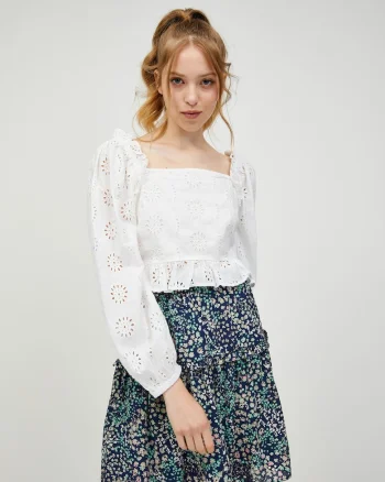 Bluza crop cu maneci bufante Naima,