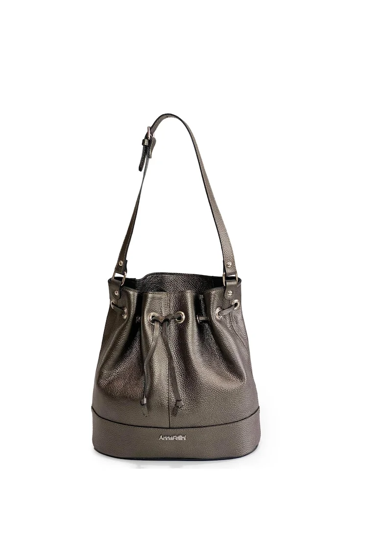 Geanta dama piele,  Saculet mic, canna fucile, 30 x 12 x 30 cm