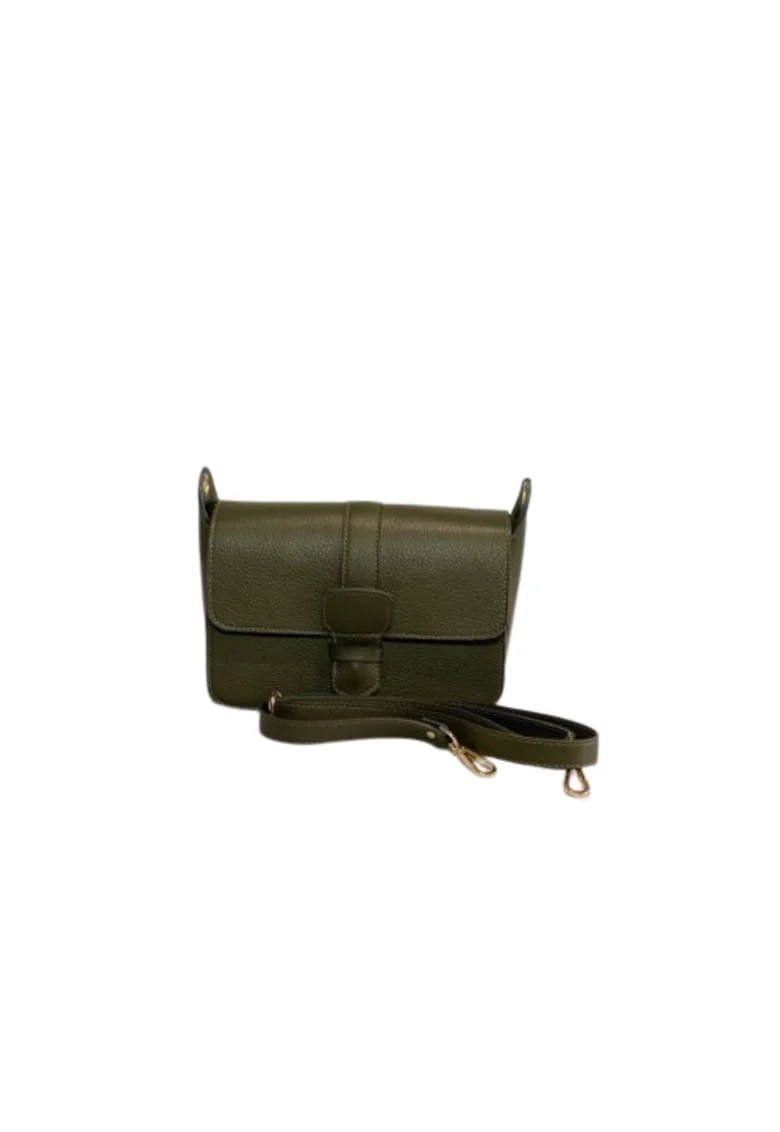 Geanta dama piele,  Adora, kaki, 27x14x18 cm