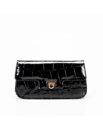Geanta dama piele,  Plic Laura 37, negru, 24x4x12 cm