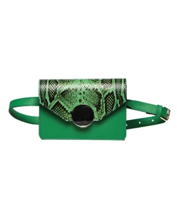 Geanta dama piele,  Cora, verde, 22x10x15 cm