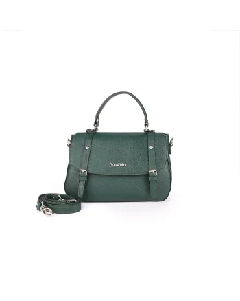 Geanta dama piele,  Elena, 30 x 10 x 22, Verde