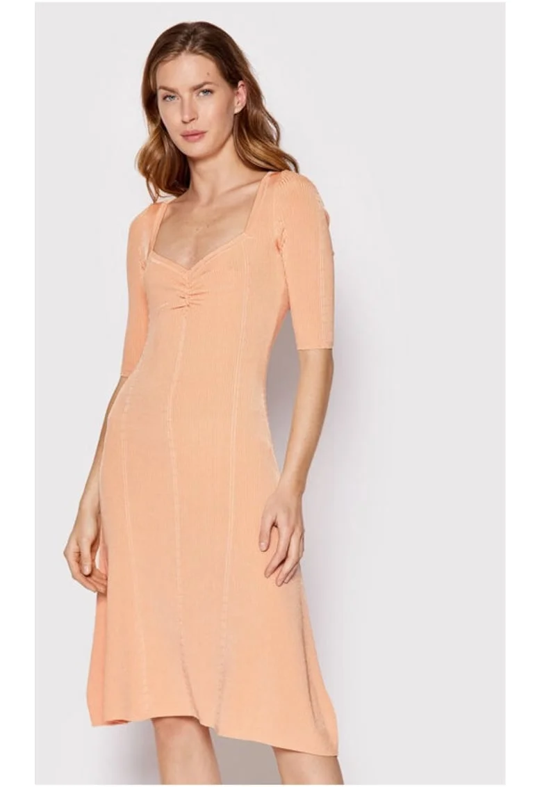 Rochie dama,  300773451, Portocaliu, Viscoza, Portocaliu