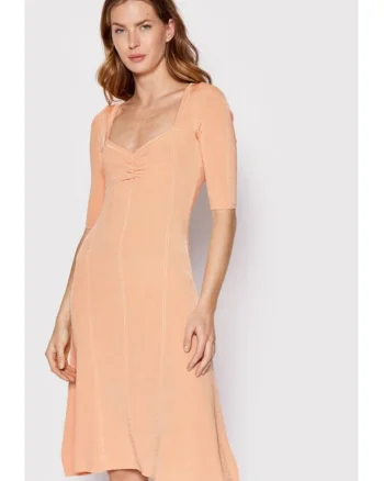Rochie dama,  300773451, Portocaliu, Viscoza, Portocaliu