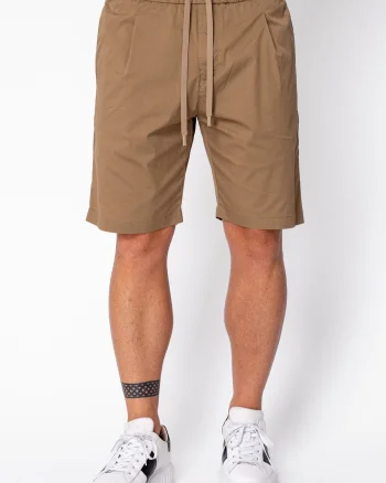 Pantaloni scurti cu snur din bumbac Brown