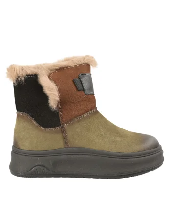 Ghete sport, dama,  9981, verde, piele naturala, Verde