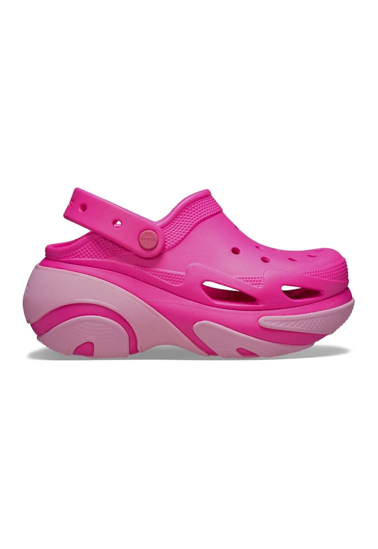 Saboti slingback cu talpa demi-wedge, Fucsia