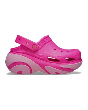 Saboti slingback cu talpa demi-wedge, Fucsia