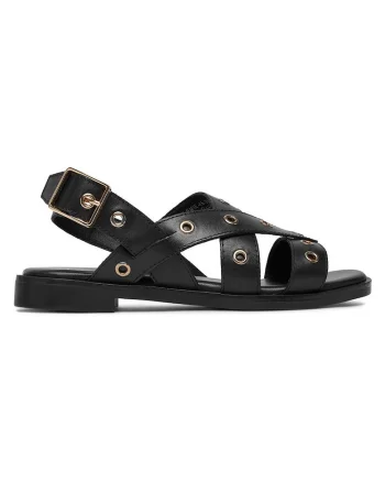 Sandale  negru, barete incrucisate, Negru