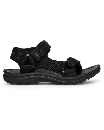 Sandale  negru, textil, sistem inchidere Velcro, Negru